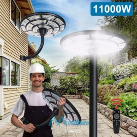LINEBA Commercial 11000W 1068LEDs Outdoor Super Bright Solar Street Light Dusk-TO-Dawn