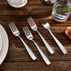 KEAWELL Premium 4-Piece 7.6" Louis Hammered Salad Fork Set, 18/10