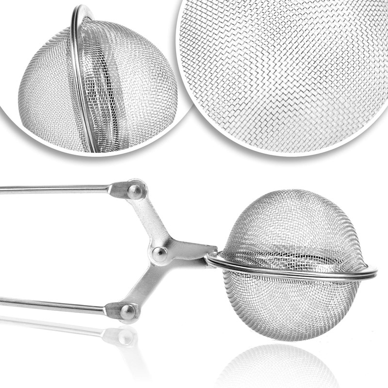 COM-FOUR® Tea Tongs in Various Sizes Stainless Steel Tea Infuser