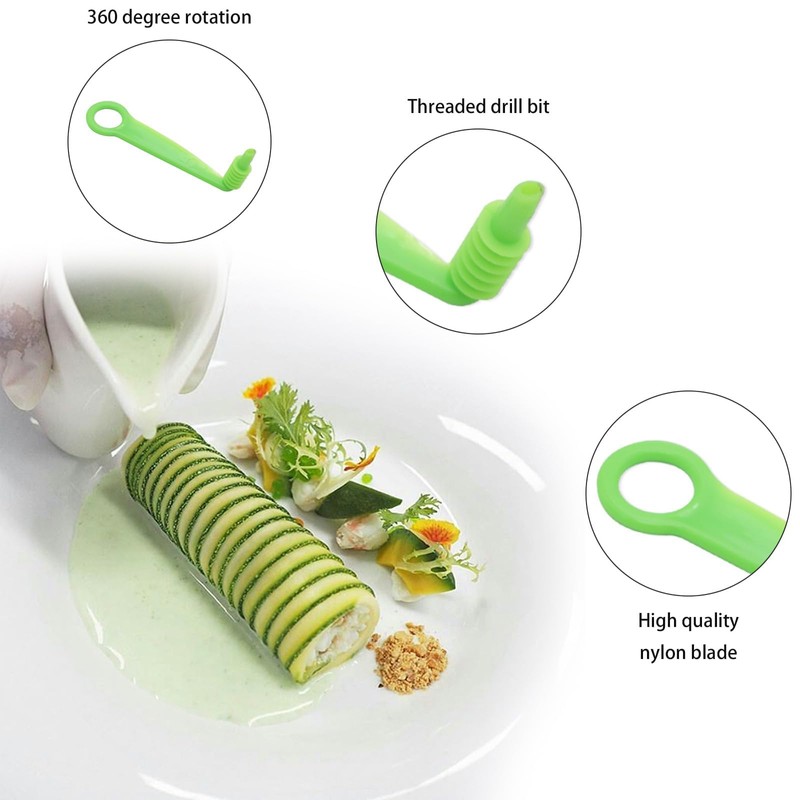 6 PCS Spiralizer for Vegetables, Portable Vegetable Spiralizer, Courgette Spiralizer
