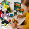 LOVEINUSA DIY Wooden Dollhouse Furniture Set, 3D Puzzle Miniature Room