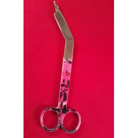 CynaMed USA NEW LISTER BANDAGE SCISSORS 7.25" STYLEMATE ROUND PATTERN PINK-HIGH QUALITY