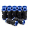 Bwintech Pack of 12 12 mm Straight Pneumatic Plug Connector,