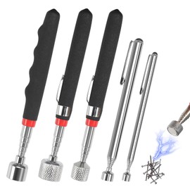 Pack of 5 Telescopic Magnets Stainless Steel 1.5 lb 3 lb 10 lb 15 lb 20 lb Magnetic Pickup Tool Telescopic Magnet Telescopic Rod Magnet Stick Telescoping Magnet Telescopic Rod Magnetic Rod