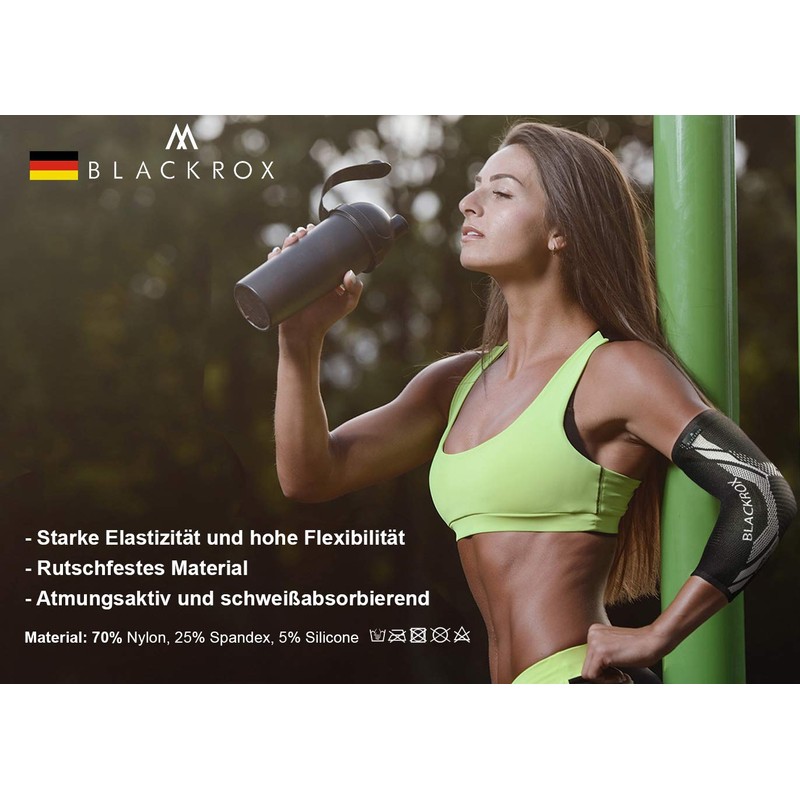 BLACKROX Elbow Bandage Comparison Winner, Tennis Elbow Bodybulding with Compression