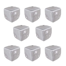 Tiazza 8Pcs Galvanized Tool Box Corner Protectors Aluminum Box Angle Guard Metal Wrap Angle