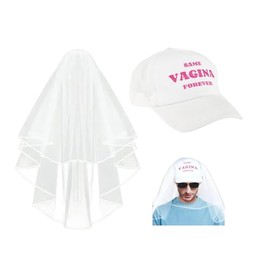 Charinor Same Vaginia Forever Cap, Bachelor Party Men, JGA Men's Accessories, Men's Cap for JGA (White)
