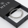 HEIX Mens Jewelry Stainless Steel Simple Cuban Chunk Link Silver