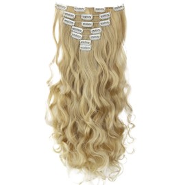 PRETTYSHOP XXL 60 cm Set of 8 Clip-In Extensions Hair Extensions