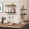Forbena Black and Gold Floating Shelves for Wall, Bathroom Wall