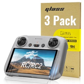 LKTOP 3 Pack Screen Protector for DJI RC Controller Accessories, Mini 4 Tempered Glass Anti-Glare Film for DJI Mini 4 Pro, Mavic 3 Series, Air 3, Air 2S Drone