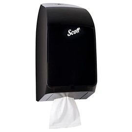Scott® Hygienic Bathroom Tissue Dispenser (39728), Black, Compatible with Scott® & Cottonelle® Hygienic Bathroom Tissue, 7" x 5.7" x 13.3" (Qty 1)