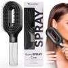 Manual Curl Refresh Misting Hair Brush with Refillable Reservoir, Black