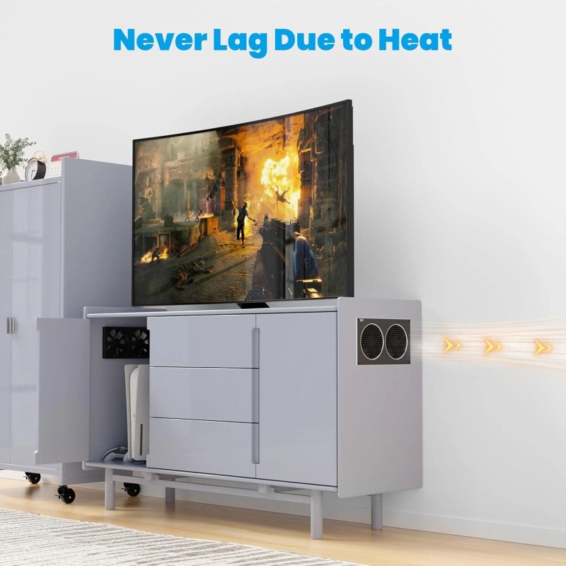 AITECAC S12, Cooling Fan System 12" Thermostat Control, Home Theater