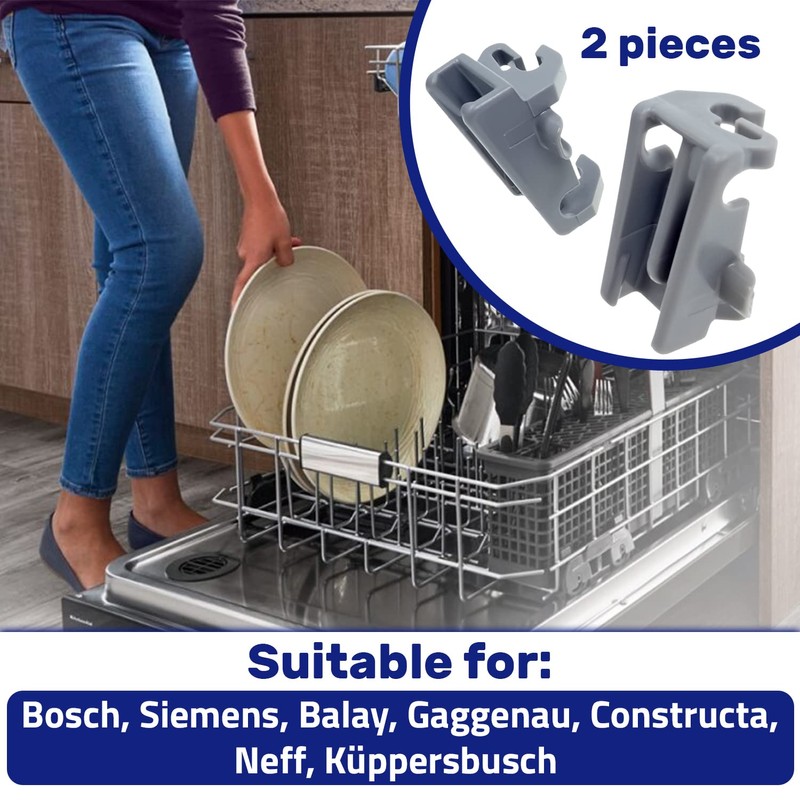 2 Pieces of Fixing Bearings for Dishwasher Basket with the