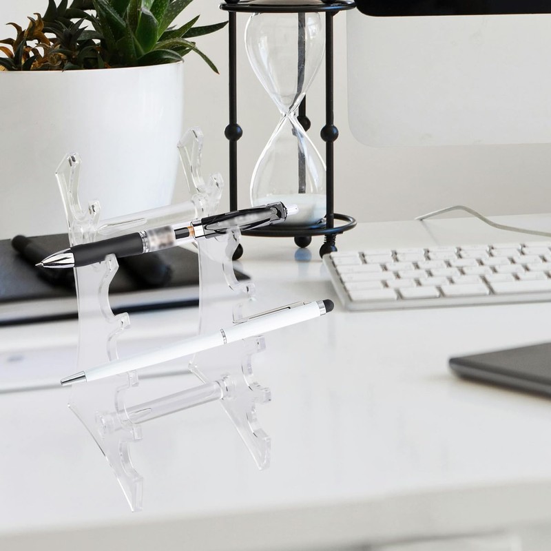 Tabanzhe 2 Pieces Transparent Acrylic Pen Stands - Versatile Display