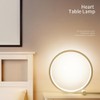 25CM Circular LED Bedroom Table Lamp Dimmable Round Decorative Night