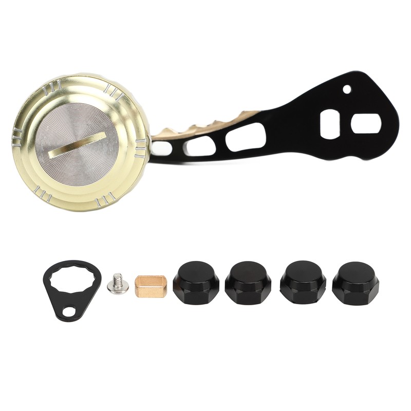 Fishing Reel Handle Aluminum Alloy Prevent Slip Ergonomic Replacement Baitcasting