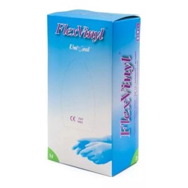 UniSeal Guante De Vinyl (vinil) Color Azul Uniseal Sin Polvo C/100