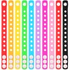 Zhanmai 30 Pieces 10 Colors Silicone Charms Wristbands Bulk Adjustable