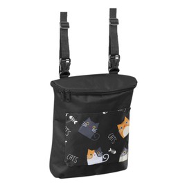 Mecmbj Children's Handlebar Bag, Removable Bicycle Bag, Handlebar, Toddler Scooter Handlebar Bag with Velcro and Press Studs, Waterproof Bicycle Bag for Boys and Girls (Black)