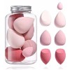 BS-Mall Esponjas Para Aplicar Maquillaje Suaves Color Rosa 7 Pzas