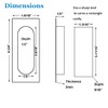 HOMOTEK 4 Pack Flush Sliding Closet Door Pulls, Recessed Finger