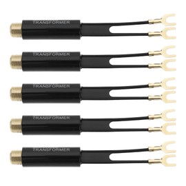 eMagTech 5pcs Matching Transformer UHF VHF FM Matching Transformer Male F Connector Adapter Transformer for TVs Radios A/V Receivers Mini Systems