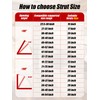 Vepagoo 36in 300lb/1334N Gas Struts for Heavy Duty with Brackets,