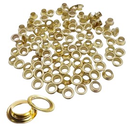 120 Sets Grommets Eyelets 14mm,Gold Eyelets,Metal Eyelets For Leather,Metal Eyelets Grommets with Washers For Leather Fabric
