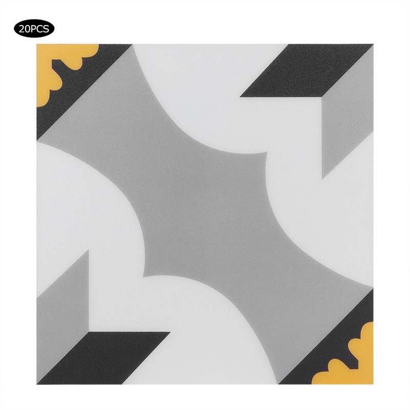 20PCS Ceramic Tile Sticker Waterproof Non Slip Wall Floor Sticker