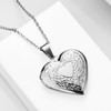 2 Pieces Heart Shaped Pendant Necklace, Photo Necklace, Vintage Necklace,