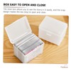 TEHAUX 2Pcs Small Plastic Card Storage Boxes Stackable Desktop Organizers