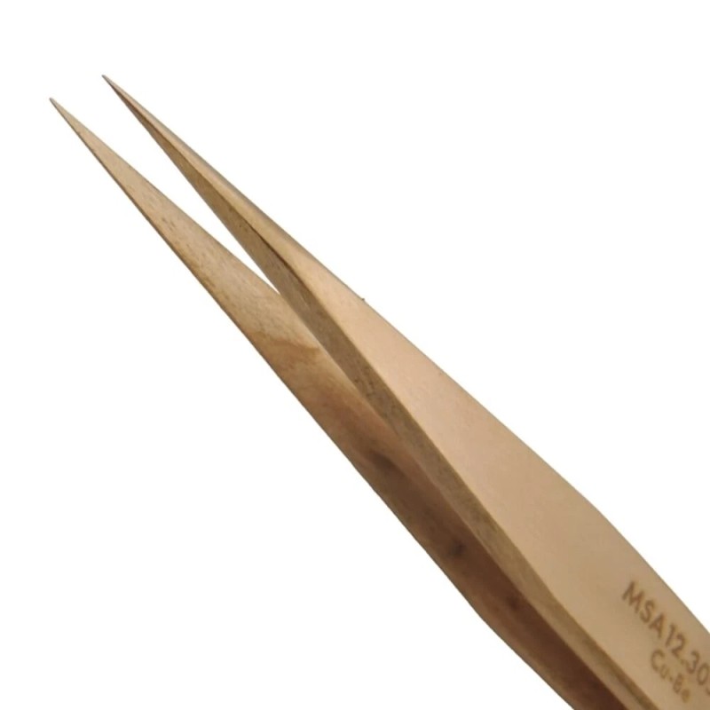 Horotec MSA12.305-3 precision tweezer in beryllium copper, Anti-Magnetic, 120 mm