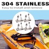 COC-LF 4 Pieces Boat Hook Holder Stainless Steel Spring Clamp