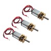 Acxico 3Pcs Mini Micro N20 Gear Motor DC 3V-6V Slow