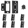 MARRTEUM 8 Pieces 2 Inch Non Mortise Door Hinge, Black