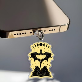 Dragon Book Kindle Charms, Dust Plug Charm 1.5 Inches Fourth Wing, ACOTAR, Romantasy Reader, Book Club Lightning/Type C Acrylic Material Accessories Kindle, Charms for Phone E-Reader, Gifts for Friend