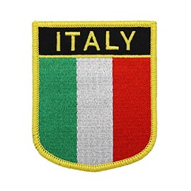 2 Stück Italien Militär Stickerei Patch Schild Abzeichen mit Haken und Loop Backing