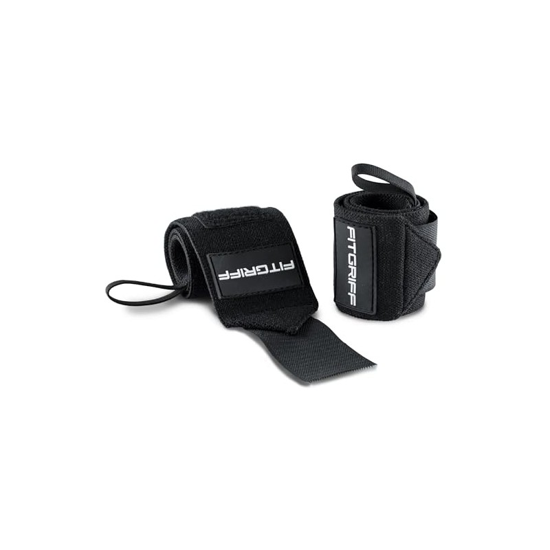 Fitgriff® Muñequeras para levantamiento de pesas (18 pulgadas) de soporte