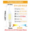 Lamsky E14 LED Bulb European Base 4W LED Chandelier Light