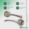 EAI Nickel Internal Door Handle | 1 Pair Satin Nickel