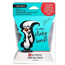 Fit & Fresh 2 Packs Fit and Fresh Activated Charcoal, 4 Count, 4 X 3.75 X 3.75, Gray