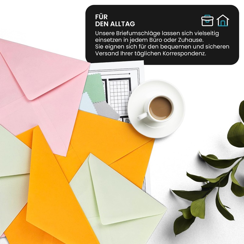 Netuno Pack of 50 Black Envelopes DIN B6 125 x