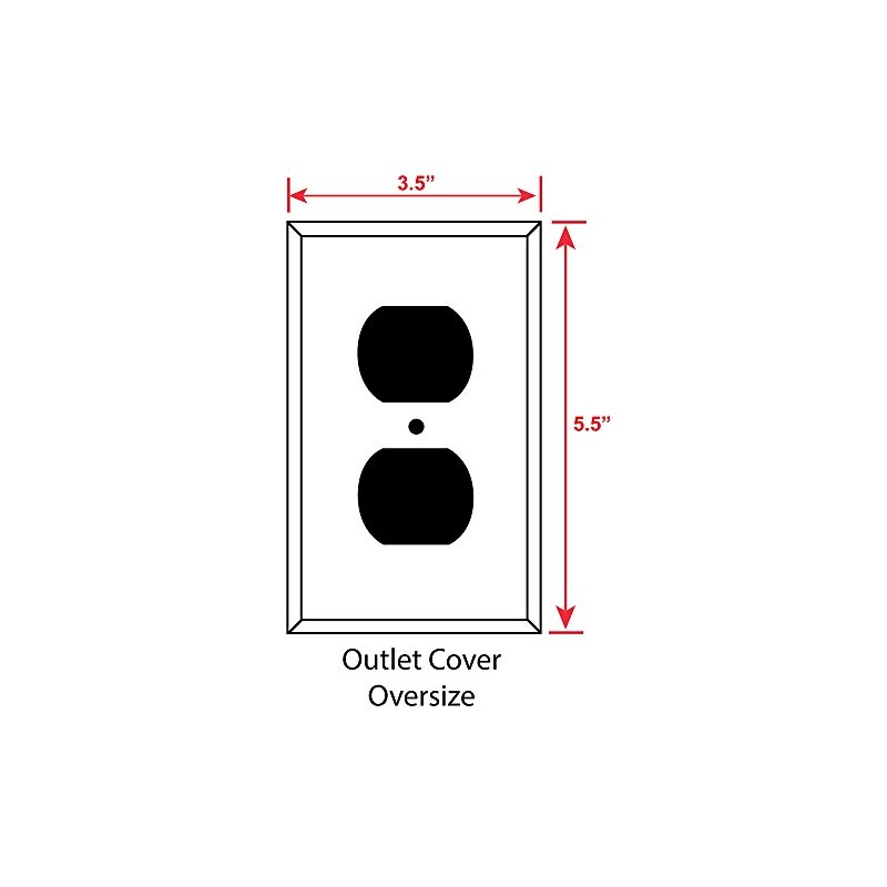 Art Plates Over Sized Outlet Cover/Oversize Outlet Switch Plate -