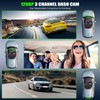3 Channel Dash Cam Front and Rear Inside, 2.0'' 1296P