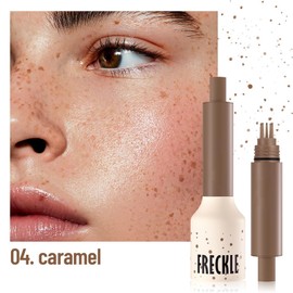 Freckle Pen & Stamp – Waterproof & Smudge-Proof – Long Lasting Transfer-Resistant 5-Point Design for Natural Sun-Kissed Look Vegan Cruelty-Free (Caramel)