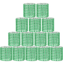 Wotoban Green Napkin Rings Bulk Set of 150pcs,Wedding Rhinestone Crystal Diamond Napkin Rings Adornment for Wedding Reception, Dinner, Place Settings, Holiday Parties or DIY Decoration (150,Green)