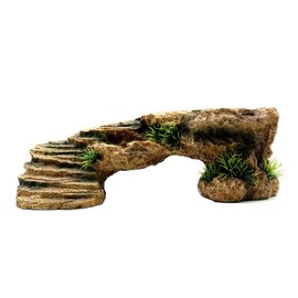 NUZAMAS Turtles Basking Platform Reptile Climbing Ramps Platform Reptile Hide Cave Habitat Ornament Ramp Rock Landscaping Decoration for Bearded Dragon Lizard Frogs