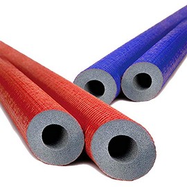 Climaflex Stabil Coated Pipe Foam Insulation ~ Polyethylene Red or Blue ~ Lagging Wrap Industrial Covers (4, RED 15x13mm)